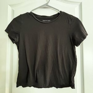 Black American eagle crop top